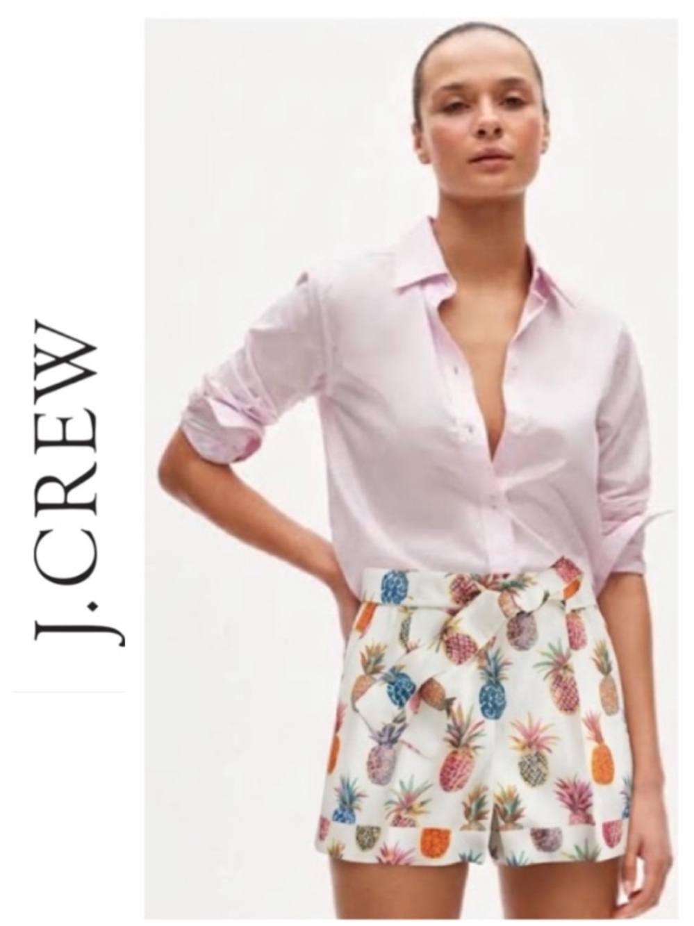 LIKE NEW! J. Crew Ratti Pineapple Linen Shorts (2)